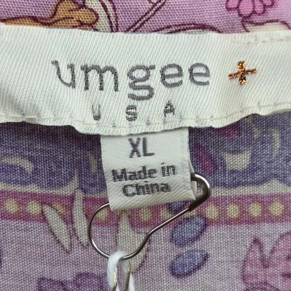 NEW Umgee Floral Print V-Neck Tiered Dress Pink XL - Picture 5 of 10